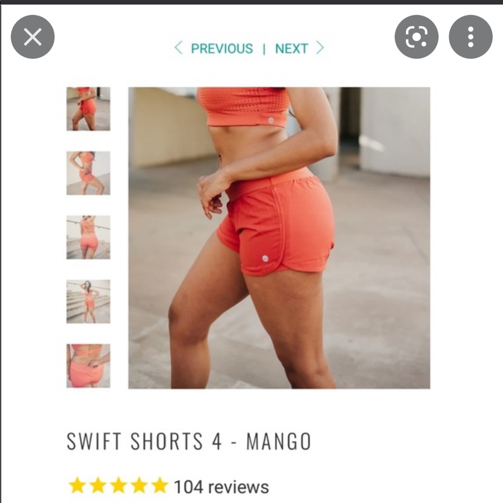Senita Athletics- Mango swift shirts 4- size Large